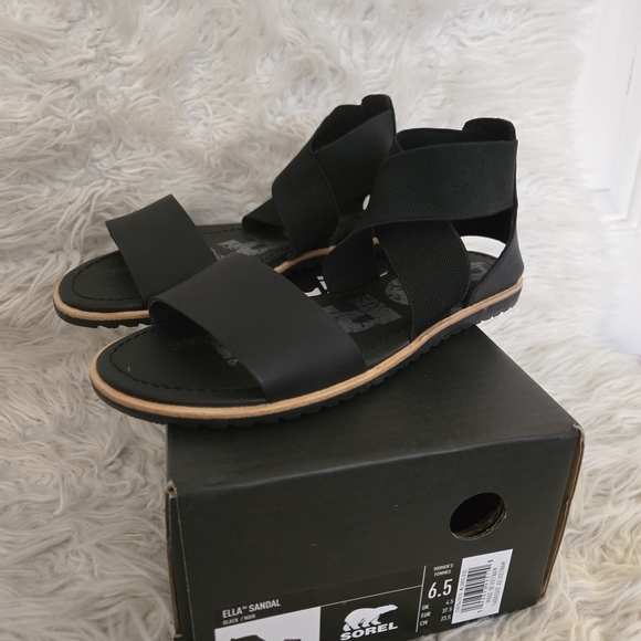 Sorel Women's Black Sandals - Picture 5 of 6